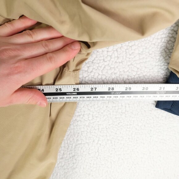 Vintage LL Bean Anorak Mens Extra Large Beige Blue Jacket Lightweight Zip USA - Picture 6 of 10